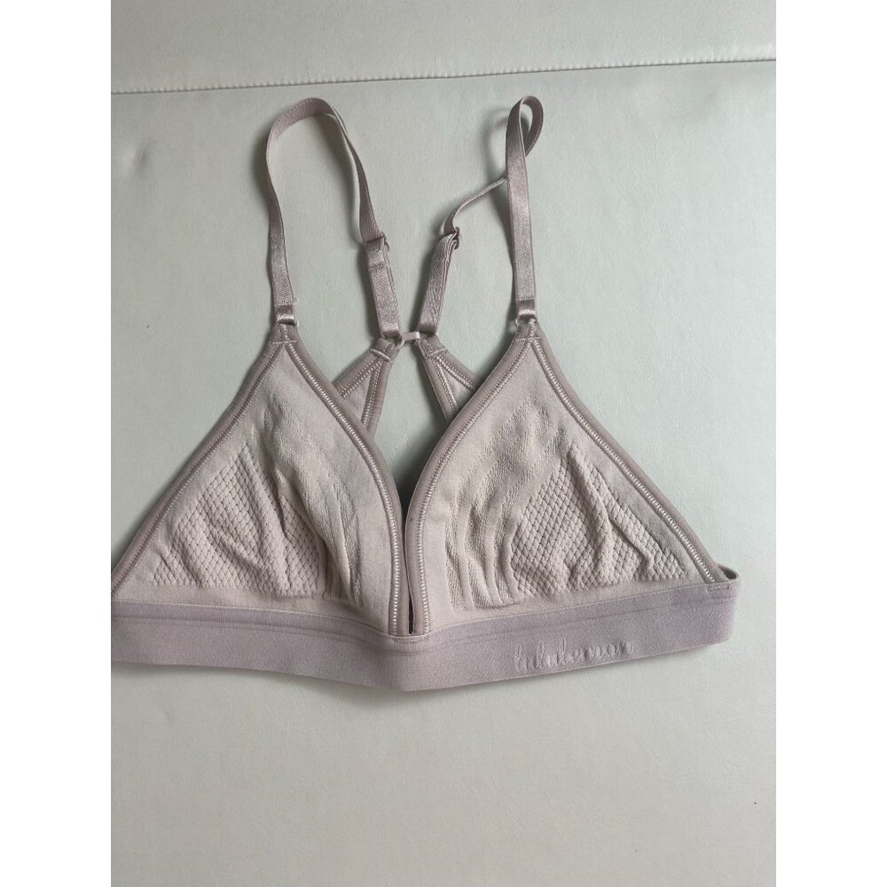 Lululemon Women's Light Pink Triangle Bralette Intimates Bra Size 2